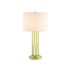 NETTO ΕΠΙΤΡΑΠΕΖΙΟ Φ/Σ 1ΧΕ27 BELIZE ΧΡΥΣΟ ΜΕΤ/ΚΟ+ΛΕΥΚΟ ΑΜΠΑΖΟΥΡ-ΜΑΡΜΑΡΟ IP20 D35,6XH66CM