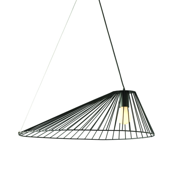 ΚΡΕΜΑΣΤΟ Φ/Σ 1xE27 CAPPELLO ΜΑΥΡΟ ΜΕΤ/ΚΟ 60Χ40X120CM