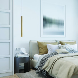 ΚΡΕΜΑΣΤΟ Φ/Σ LED 5W 3000K 400LM FINO  ΧΡΥΣΟ ΜΕΤ/ΚΟ IP20 D3XD5,3XH220CM