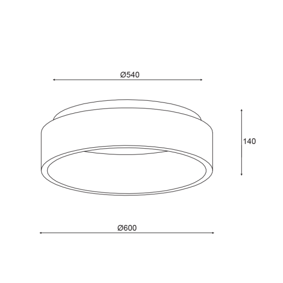 ΟΡΟΦΗΣ Φ/Σ LED 48W CCT 5350LM ΛΕΥΚΟ ΜΕΤΑΛΛΙΚΟ D60XH14CM APOLLO