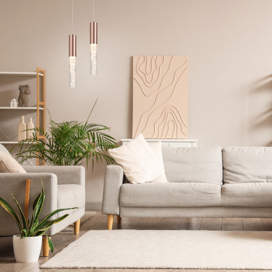 OASIS-ΦΩΤΙΣΤΙΚΟ ΚΡΕΜΑΣΤΟ ΧΑΛΚΙΝΟ ΑΛΟΥΜΙΝΙΟΥ LED COB 7W CCT 350LM IP20 50X50X1500MM