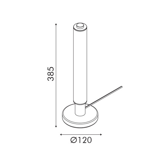 MYSTIQUE-ΦΩΤΙΣΤΙΚΟ ΕΠΙΤΡΑΠΕΖΙΟ ΧΡΥΣΟ ΑΛΟΥΜΙΝΙΟΥ LED SMD 7W DIMMABLE 2700K 420Lm IP20 120X120X385MM