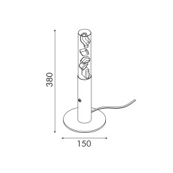 OASIS-ΦΩΤΙΣΤΙΚΟ ΕΠΙΤΡΑΠΕΖΙΟ ΑΜΜΩΔΕΣ ΛΕΥΚΟ ΑΛΟΥΜΙΝΙΟΥ LED COB 7W DIM 2700K 350LM IP20 150X150X380MM