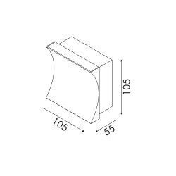 CHESSY-ΦΩΤΙΣΤΙΚΟ ΕΠΙΤΟΙΧΟ ΧΡΥΣΟ ΑΛΟΥΜΙΝΙΟ LED SMD 7W CCT 350LM IP20 105X105X55MM