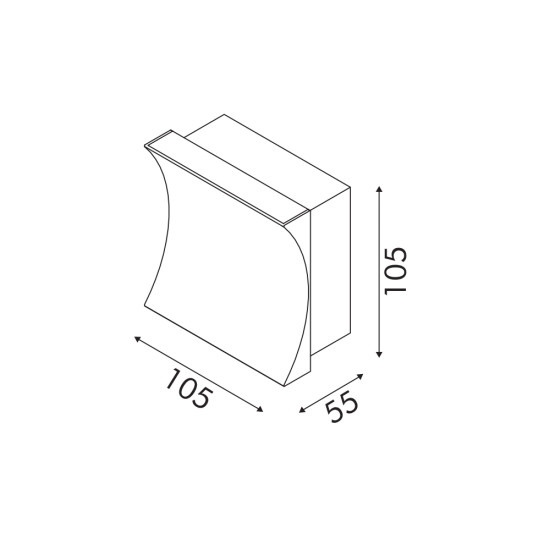 CHESSY-ΦΩΤΙΣΤΙΚΟ ΕΠΙΤΟΙΧΟ ΧΡΥΣΟ ΑΛΟΥΜΙΝΙΟ LED SMD 7W CCT 350LM IP20 105X105X55MM