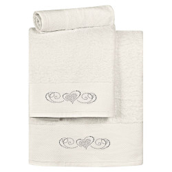 Beauty Home Σετ πετσέτες Art 3174 Σετ 3τμχ Εκρού Beauty Home Σετ πετσέτες Art 3174 Σετ 3τμχ Εκρού