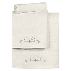 Beauty Home Σετ πετσέτες Art 3175 Σετ 3τμχ Εκρού Beauty Home Σετ πετσέτες Art 3175 Σετ 3τμχ Εκρού