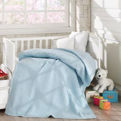 Beauty Home Κουβέρτα πικέ σε 4 χρώματα Art 5116 120x160  Γαλάζιο