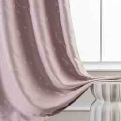 Beauty Home Κουρτίνα φωσφορίζουσα με 8 κρίκους Art 6140 140x260 Ροζ