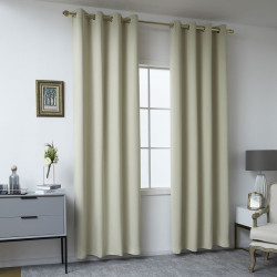 Beauty Home Κουρτίνα Blackout σκίασης με 8 κρίκους Ideal Art 8400 140x270 Μπεζ