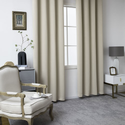 Beauty Home Κουρτίνα Blackout σκίασης με 8 κρίκους Ideal Art 8400 140x270 Άμμου