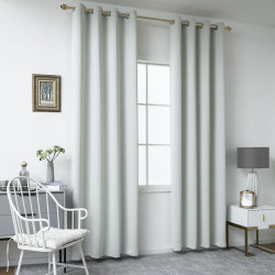 Beauty Home Κουρτίνα Blackout σκίασης με 8 κρίκους Ideal Art 8400 140x270 Γκρι