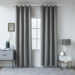 Beauty Home Κουρτίνα Blackout σκίασης με 8 κρίκους Art Ideal 8400 140x270 Ανθρακίτης