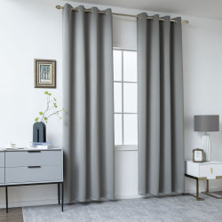 Beauty Home Κουρτίνα Blackout σκίασης με 8 κρίκους Art Ideal 8400 140x270 Ανθρακίτης