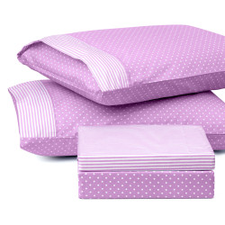 Beauty Home Ζεύγος μαξιλαροθήκες πουά JOY Art 1680 50x70 Μωβ Beauty Home Ζεύγος μαξιλαροθήκες πουά JOY Art 1680 50x70 Μωβ