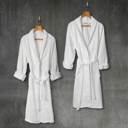 Beauty Home Μπουρνούζι με γιακά Belton Art 3014 100% Cotton Pennie 440gsm L/XL Λευκό