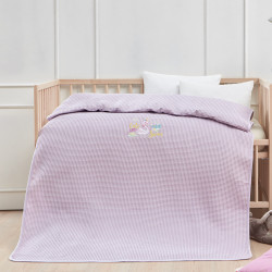 Beauty Home Κουβέρτα πικέ με κέντημα Art 5305 80x110 Λιλά Beauty Home Κουβέρτα πικέ με κέντημα Art 5305 80x110 Λιλά