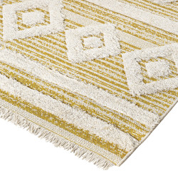 Beauty Home Χαλί βαμβακερό Morocotton 9239 Κίτρινο 125x180