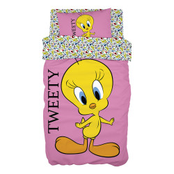 Beauty Home Σετ κουβερλί μονό Art 6190 Tweety 160x240 Ροζ Beauty Home Σετ κουβερλί μονό Art 6190 Tweety 160x240 Ροζ