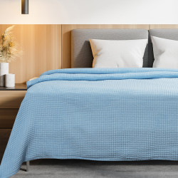 Beauty Home Κουβέρτα μονή Tender ζακάρ Art 12300 σε 9 αποχρώσεις 170x260  Σιέλ