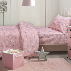 Beauty Home Σετ παπλωματοθήκη μονή Princess Art 6214 170x245 Ροζ Beauty Home Σετ παπλωματοθήκη μονή Princess Art 6214 170x245 Ροζ