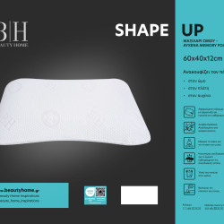 Beauty Home Μαξιλάρι ύπνου Shape Up Memory Foam Art 4083 Μέτριο 60x40+12 Λευκό Beauty Home Μαξιλάρι ύπνου Shape Up Memory Foam Art 4083 Μέτριο 60x40+12 Λευκό