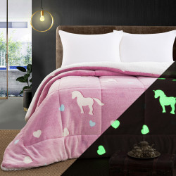 Beauty Home Κουβερτοπάπλωμα μονό φωσφοριζέ Glow Art 6272 160x220 Ροζ Beauty Home Κουβερτοπάπλωμα μονό φωσφοριζέ Glow Art 6272 160x220 Ροζ