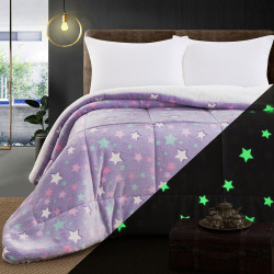 Beauty Home Κουβερτοπάπλωμα μονό φωσφοριζέ Glow Art 6273 160x220 Λιλά Beauty Home Κουβερτοπάπλωμα μονό φωσφοριζέ Glow Art 6273 160x220 Λιλά