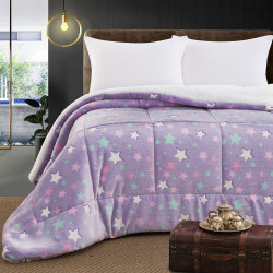 Beauty Home Κουβερτοπάπλωμα μονό φωσφοριζέ Glow Art 6273 160x220 Λιλά Beauty Home Κουβερτοπάπλωμα μονό φωσφοριζέ Glow Art 6273 160x220 Λιλά
