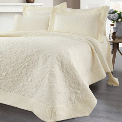 Beauty Home Σετ κουβερλί υπέρδιπλο Rose Art 12500 230x250 Εκρού Beauty Home Σετ κουβερλί υπέρδιπλο Rose Art 12500 230x250 Εκρού