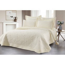 Beauty Home Σετ κουβερλί υπέρδιπλο Rose Art 12500 230x250 Εκρού Beauty Home Σετ κουβερλί υπέρδιπλο Rose Art 12500 230x250 Εκρού