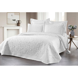 Beauty Home Σετ κουβερλί υπέρδιπλο Rose Art 12500 230x250 Λευκό