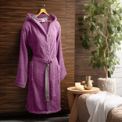 Beauty Home Μπουρνούζι με κουκούλα Art 3429 Μωβ S Beauty Home Μπουρνούζι με κουκούλα Art 3429 Μωβ S