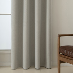 Beauty Home Κουρτίνα Full Blackout σκίασης με 8 κρίκους Total Art 8446 140x270 Εκρού