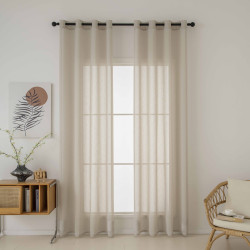 Beauty Home Κουρτίνα γάζα μονόχρωμη με 8 μεταλλικούς κρίκους Fit Art 8447 140x270 Μπεζ Beauty Home Κουρτίνα γάζα μονόχρωμη με 8 μεταλλικούς κρίκους Fit Art 8447 140x270 Μπεζ