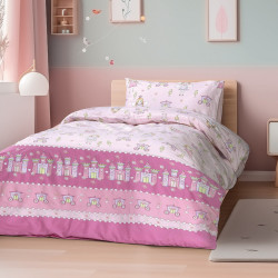 Beauty Home Σετ κουβερλί μονό Dreamy Art 6232 160x240 Ροζ Beauty Home Σετ κουβερλί μονό Dreamy Art 6232 160x240 Ροζ