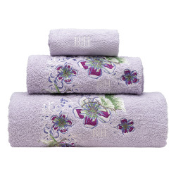 Beauty Home Σετ πετσέτες Art 3390 Σετ 3τμχ Λιλά Beauty Home Σετ πετσέτες Art 3390 Σετ 3τμχ Λιλά