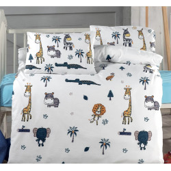 Beauty Home Σετ σεντόνια βρεφικά Art 5615 100x150 Τυρκουαζ,Εμπριμέ Beauty Home Σετ σεντόνια βρεφικά Art 5615 100x150 Τυρκουαζ,Εμπριμέ