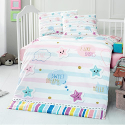 Beauty Home Σετ σεντόνια βρεφικά Art 5619 100x150 Ροζ Beauty Home Σετ σεντόνια βρεφικά Art 5619 100x150 Ροζ