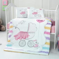 Beauty Home Σετ σεντόνια βρεφικά Art 5621 100x150 Ροζ Beauty Home Σετ σεντόνια βρεφικά Art 5621 100x150 Ροζ