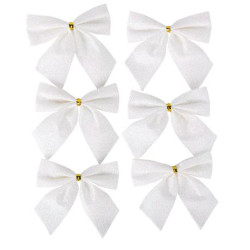 Beauty Home ΦΙΟΓΚΑΚΙΑ ΛΕΥΚΑ ΜΕ ΓΚΛΙΤΕΡ 7,50 x 7,50 cm 6 ΤΜΧ