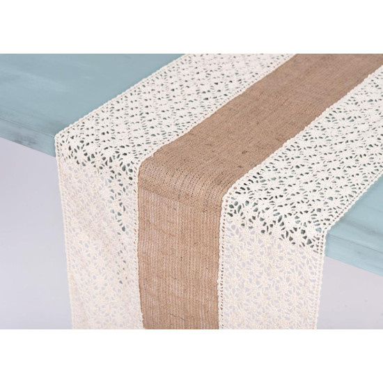 Beauty Home ΡΑΝΝΕΡ ΛΙΝΑΤΣΑ ΜΕ ΦΑΡΔΙΑ ΔΑΝΤΕΛΑ 40Χ180CM