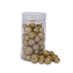 Beauty Home ΜΙΚΡΕΣ ΜΠΑΛΕΣ ΦΕΛΙΖΟΛ ΜΕ ΓΚΛΙΤΕΡ ΧΡΥΣΕΣ 1.2/1.5/2 CΜ