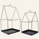 Beauty Home ΜΕΤΑΛΛΙΚΟ ΣΠΙΤΙ ΣΕΤ 2 ΤΜΧ 20 x 20 x 38 cm , 25 x 25 x 49