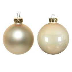 Beauty Home ΓΥΑΛΙΝΕΣ ΜΠΑΛΕΣ ΣΑΜΠΑΝΙ 10 CM ΣΕΤ 6 ΤΜΧ