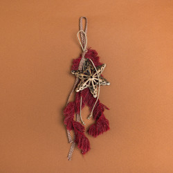 Beauty Home ΜΕΤΑΛΛΙΚΟ ΑΣΤΕΡΙ ΜΕ ΜΠΟΡΝΤΩ ΦΟΥΝΤΑΚΙΑ