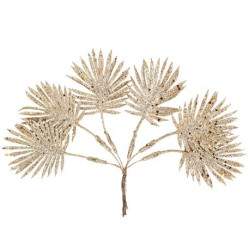 Beauty Home ΦΥΛΛΑ ΠΑΛΜΑ ΜΕ ΓΚΛΙΤΕΡ 6 ΤΜΧ 24CM