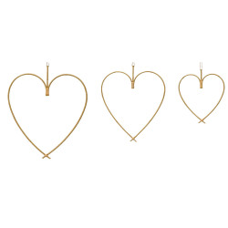 Beauty Home ΜΕΤΑΛΛΙΚΕΣ ΚΑΡΔΙΕΣ ΣΕΤ 3 ΤΜΧ 48-38-28CM Beauty Home ΜΕΤΑΛΛΙΚΕΣ ΚΑΡΔΙΕΣ ΣΕΤ 3 ΤΜΧ 48-38-28CM