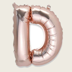 Beauty Home ΜΠΑΛΟΝΙ ΓΡΑΜΜΑ “D” ΡΟΖ ΧΡΥΣΟ 36cm Beauty Home ΜΠΑΛΟΝΙ ΓΡΑΜΜΑ “D” ΡΟΖ ΧΡΥΣΟ 36cm