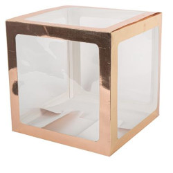 Beauty Home ΚΥΒΟΣ ΡΟΖ ΧΡΥΣΟ 30X30X30CM